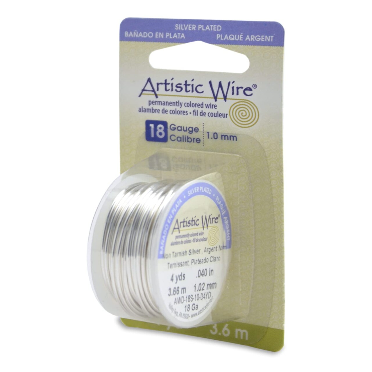 Artistic Wire Silver Plated Wire Dispenser Pack - 18 20 22 24 26 28 30 32 34 Gauge Wire for Beading and Jewelry Making Crafts, Bendable Shaping Wrapping Wire for Crystals, Rings, Bracelets